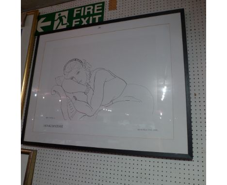 A large framed Henri Matisse print