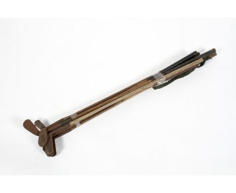 Eight vintage hickory handled golf clubs, including Jack White &amp; Lockwood examples, approximately 94 cm long 
