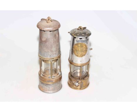 Wolf miners lamp, No.7, R.M.B.S; and an Eccles lamp, type 6RS, no. 2227 (2)