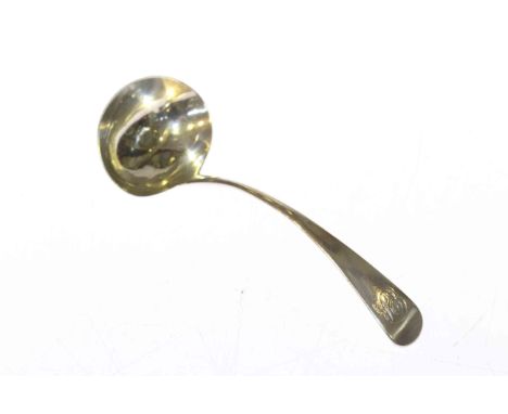 Georgian silver sauce ladle, London 1829