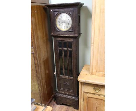 Oak longcase clock