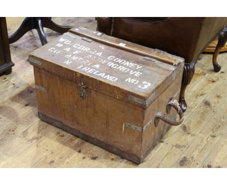 Vintage leather RAF travelling trunk