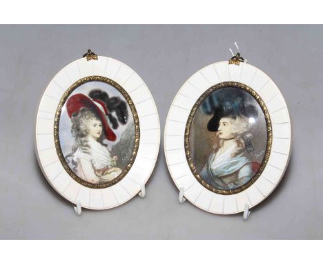 Pair of portrait miniatures