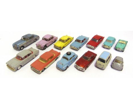 THIRTEEN TRI-ANG SPOT-ON DIECAST MODEL VEHICLES  circa 1960s, variable condition, generally playworn, all unboxed.