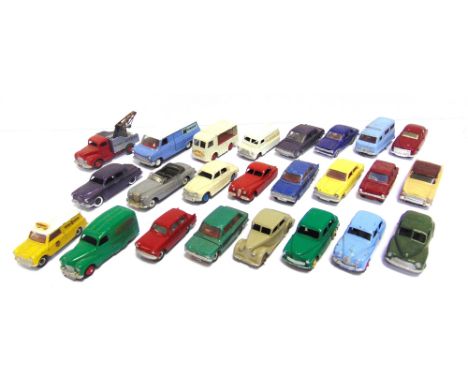 TWENTY-FOUR DINKY DIECAST MODEL VEHICLES  circa 1950s-70s, variable condition, generally playworn and repainted, all unboxed.