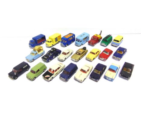 TWENTY-TWO CORGI DIECAST MODEL VEHICLES  circa 1950s-60s, variable condition, generally playworn and repainted, all unboxed.