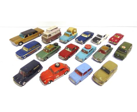 SIXTEEN CORGI DIECAST MODEL VEHICLES  circa 1960s-70s, variable condition, generally fair, all unboxed.