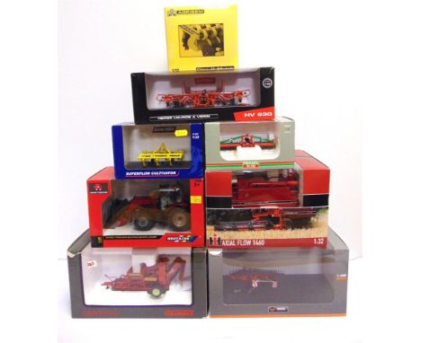 A 1/32 SCALE MODEL TRACTOR &amp; FARM IMPLEMENT COLLECTION  comprising a Britains No.43082A1, Massey Ferguson 6616 Tractor wi