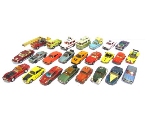 TWENTY-FOUR CORGI DIECAST MODEL VEHICLES  circa 1960s-70s, variable condition, generally playworn, all unboxed.