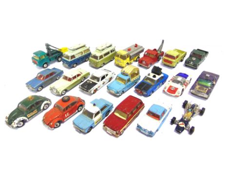 TWENTY CORGI DIECAST MODEL VEHICLES  circa 1960s, variable condition, generally playworn, all unboxed.