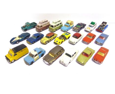 TWENTY CORGI DIECAST MODEL VEHICLES  circa 1960s-70s, variable condition, generally playworn, all unboxed.