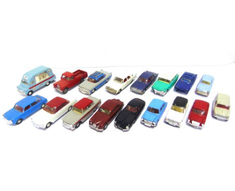 SEVENTEEN TRI-ANG SPOT-ON DIECAST MODEL VEHICLES  circa 1960s, variable condition, generally playworn and repainted, all unbo