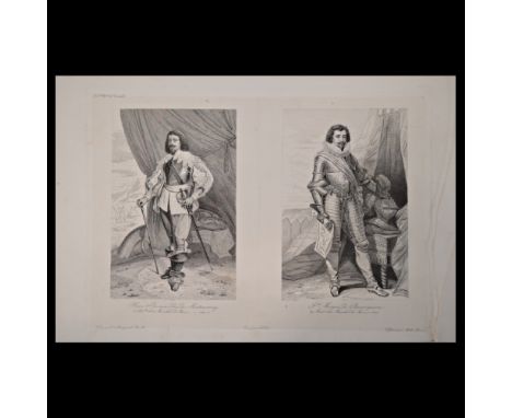 Set of 10 engravings. France, first half of the 19th century. French generals and military commanders of the First Empire, as