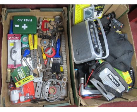 Tools - Record wrench, Roberts radio, etc (untested sold for parts only):- Two Boxes.