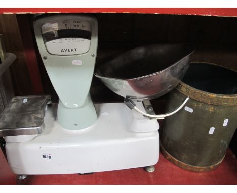 Avery Scales and Weights, leatherette bin.