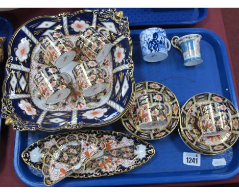 Royal Crown Derby Six Imari Pattern Coffee Cans and Saucers, 2451,plus dishes, etc:- One Tray.