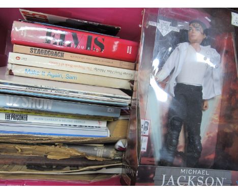 Michael Jackson Street Life Signing Doll, The Beatles magazines, Elvis A to Z, U2 Show, other publications:- One Box.