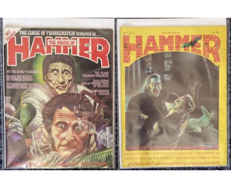 The house of Hammers Magazine 2 Comic book collection, Vol1 No1 The house of hammer Dracula, No2 The curse of Frankenstein. F