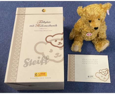 Steiff Celebrating its 125th Anniversary with this Side-to-Side Teddy Bear. Limited edition No 00151 of 5,000.Golden blond 35