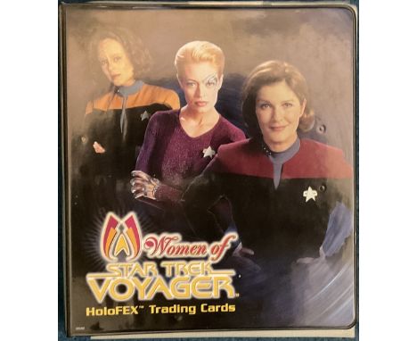 Women of Star trek Voyager holofex trading cards 200 in binder, includes 20 signed cards including Jerri Ryan, Laura Stepp, N