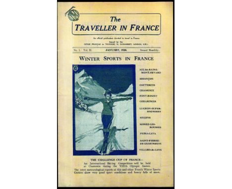 The Traveller In France leaflet No.1 Vol. II. 1924 -  Mentions the 8th Olympic games and the Winter games on the front cover,