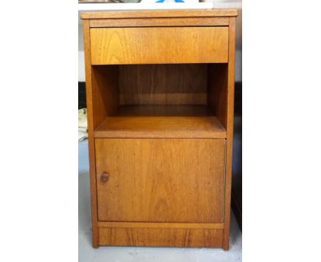 TWO 1960s TEAK FRAMED WALL MIRRORSof shaped form, the first 31.5cm x 95cm wide, the second with fittings for portrait or land