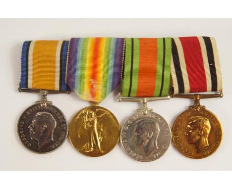 A WWI and later medal group, inscribed to 25197 T.S.J.T.RR Elford, Durham light infantry, and comprising 1914-18 British war 