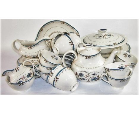 A Royal Doulton Old Colony pattern dinner and tea service, including teapot and one tureen with cover, etc, (3 trays).