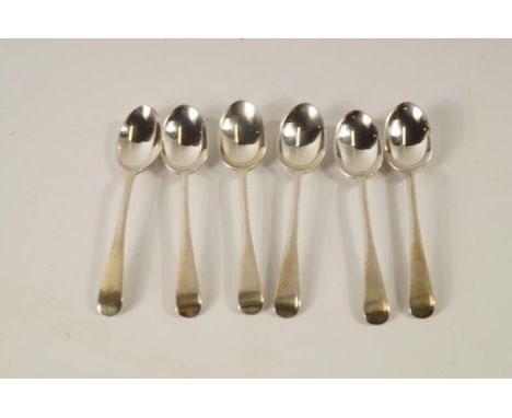 A set of six George V silver teaspoons, Sheffield 1910, 2oz.