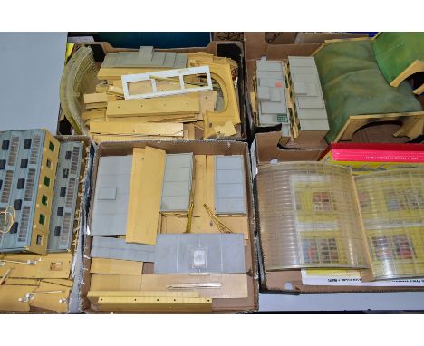 A QUANTITY OF UNBOXED AND ASSORTED HORNBY DUBLO LINESIDE BUILDINGS AND ACCESSORIES, all are from the later plastic range and 