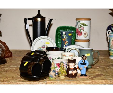 A COLLECTION OF PORTMEIRION, WADE, ROYAL DOULTON, POOLE, ETC, to include a Portmeirion Greek Key Pattern part coffee set (lac