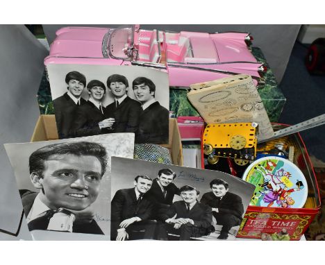 POP MUSIC PHOTOGRAPHS, three photographs, The Beatles, Gerry and the Pacemakers and Billy J Kramer, all photographs have sign