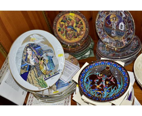 THIRTY NINE COLLECTORS PLATES, most with certificates, no boxes, including a set of eight Royal Worcester/Compton &amp; Woodh