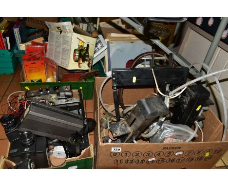 FOUR BOXES OF SUNDRY ITEMS, to include two Bass branded beer taps, two Tecflo branded beer taps, assorted pumps and pipes, et