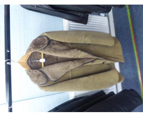 BROWN SUEDE LEATHER 'MILAN' ZIP FRONT JACKET, BROWN SUEDE 'MILAN' JACKET, BLACK LEATHER JACKET  AND A SUEDE COAT (4) 