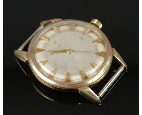 A gents Zodiac stainless steel manual wristwatch head.  Running.