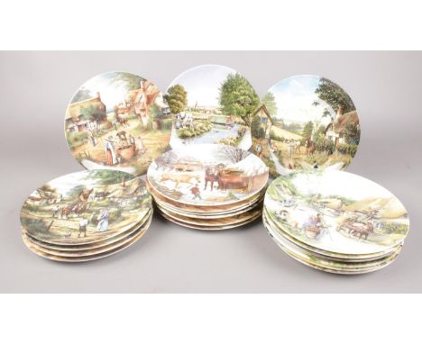 A selection of twenty collectors plates - comprising of thirteen 'Wedgwood' limited edition Country Days &amp; Life on the Fa
