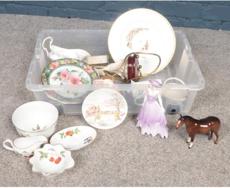 A group of miscellaneous ceramic's. Poole, Beswick, Royal Worcester, Coalport examples etc  