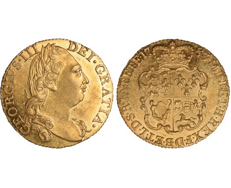 British coins, George III, guinea, 1783, fourth laur. head r., rev. crowned shield of arms (S.3728), some light scuffs, other