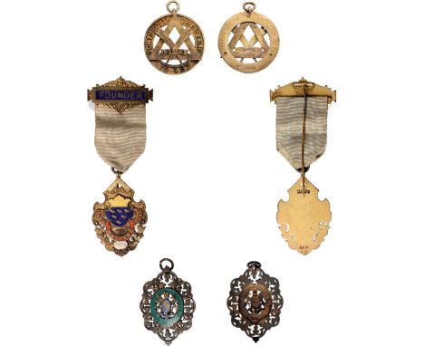 Masonic Jewels, A collection of Steward’s and other officer’s jewels (12), Carbon Lodge, No. 2910, 1902, with splendid enamel