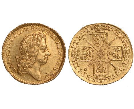 British coins, George I, half guinea, 1725, second laur. head r., rev. crowned cruciform shields, sceptres in angles (S.3637)