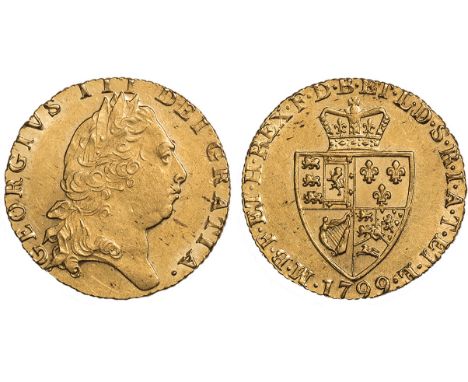British coins, George III, guinea, 1799, fifth laur. head r., rev. crowned shield of arm (S. 3729), some scuffs, otherwise ex