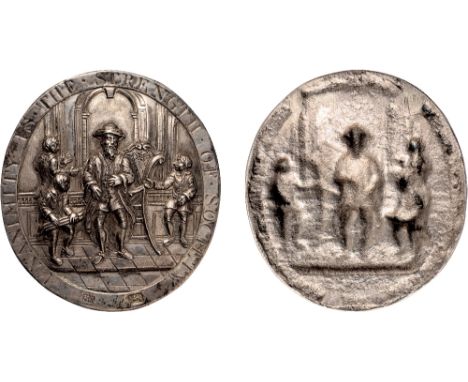 Masonic Jewels, The Most Ancient and Honourable Society of Bucks, a highly important Georgian solid oval silver Jewel, by Hes