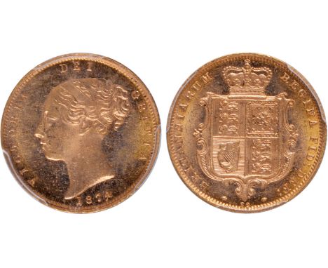 G, British coins, Victoria, half sovereign, 1874, die no. 22, young head l., rev. crowned shield of arms (S.3860D), certified