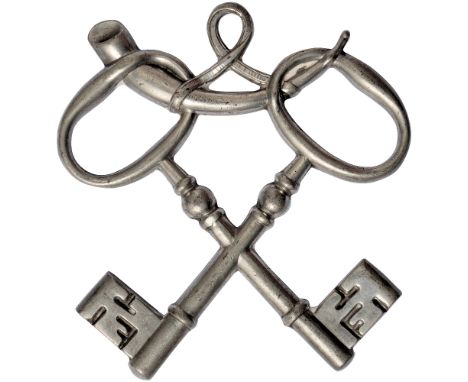 Masonic Jewels, A group of gilt-metal Masonic jewels, all probably Continental: the rod of Asclepius, within triangle, 77mm.;