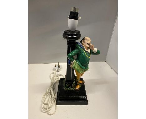 A BRETBY SHAKESPEARE FIGURINE LAMP 