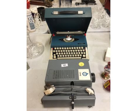 A VINTAGE CASED IMPERIAL TYPEWRITER AND A BOOTS MAGAZINE PROJECTOR 