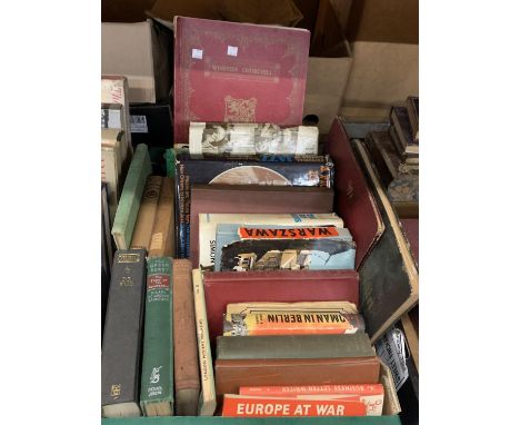 A COLLECTION OF VINTAGE BOOKS MOSTLY RELATING TO VARIOUS WARS AND MILITARY THEMES SUCH AS THE IRISH UPRISING, COLDITZ, THE ST