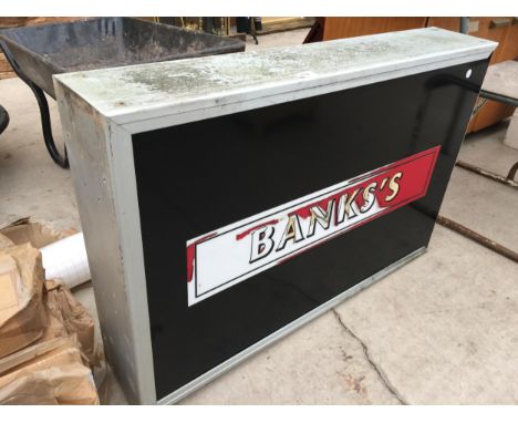 A BANKS'S ILLUMINATED LIGHT BOX 
