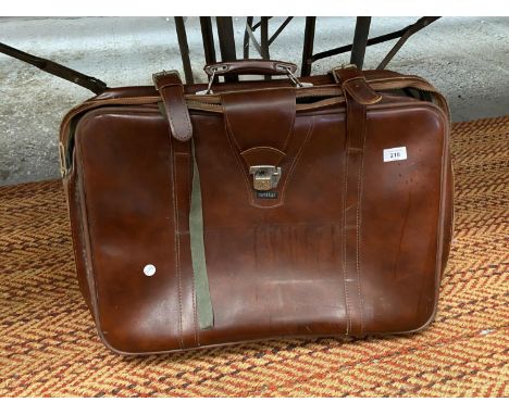 A VINTAGE ANTLER SUITCASE SIZE 65CM X 44CM 